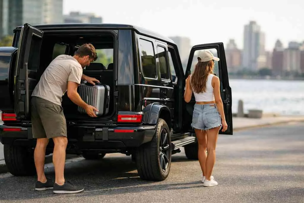 Daily mileage limits, one-day luxury SUV rental, and hourly exotic car rental tradeoffs — BluStreet Jersey City Exotic C