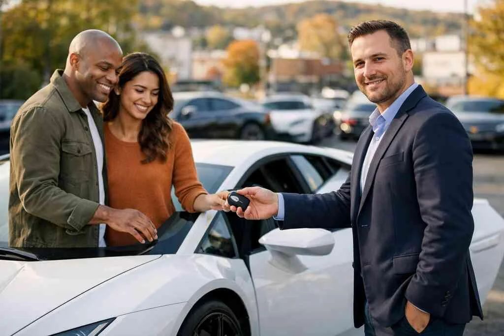 Newark Liberty Airport pickup and the business district run that fits a supercar rental Newark — BluStreet Jersey City E